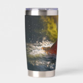 サーモンの表面を割って食べる 保温保冷タンブラー (正面)