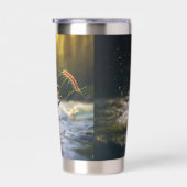 サーモンの表面を割って食べる 保温保冷タンブラー (右面)