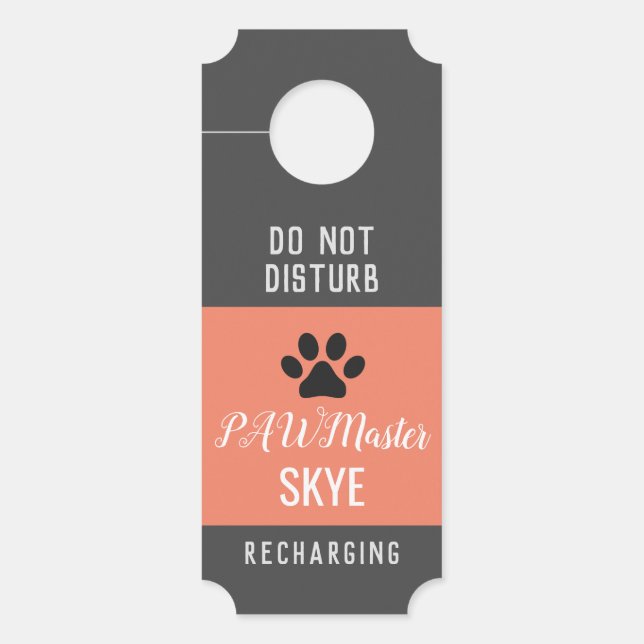 サーモンはポーマスタードアハンガーを邪魔しない ドアノブサイン (正面)