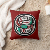 サーモンを追いかける北西太平洋沿岸のカワウソ クッション (ブランケット)