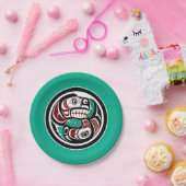 サーモンを追いかける北西太平洋沿岸のカワウソ ペーパープレート (パーティー)