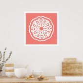 サーモンアジアムードマンダラ ポスター (キッチン)