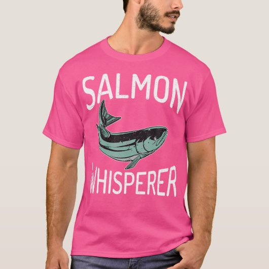 サーモンウィスパーラーアンリング狩り魚釣り Tシャツ (正面)