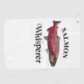 サーモンウイスパーラライト魚釣りタオル ゴルフタオル (横)