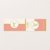 サーモンエレガントピンクダブルモノグラム 名刺 (外部フラット)