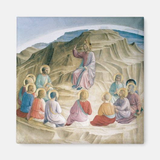 サーモンオンザ山スクエアマグネット マグネット (正面)