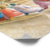 サーモンオンザ山ヴィンテージ宗教 ポスター (角)