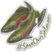 サーモンカスタムス救のデカール シール (正面)