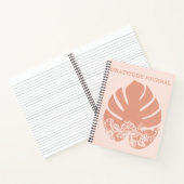 サーモンカラーモンステラ葉の感謝ジャーナル ノートブック (内部)