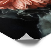 サーモンガーベラデイジーフラワーアートプリントポスター ポスター (角)