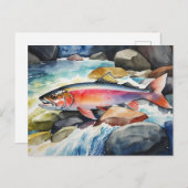 *~*サーモンギフトAP49川の流れ シーズンポストカード (正面/裏面)