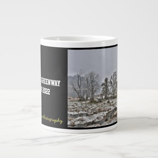 サーモンクリークグリーンウェイファースト雪マグカップ ジャンボコーヒーマグカップ (正面)