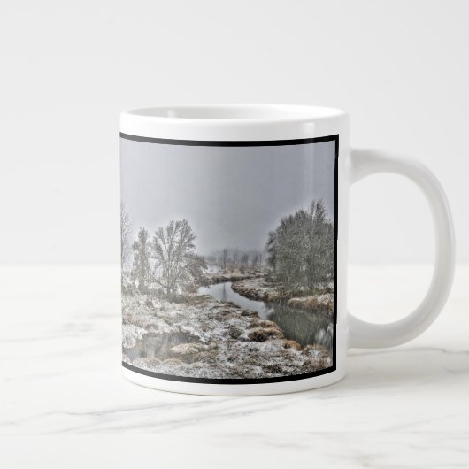 サーモンクリークグリーンウェイファースト雪マグカップ ジャンボコーヒーマグカップ (右)