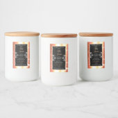 サーモンクリーム製品ラベル宝石ブラックロゴ フードラベル (ボトル)