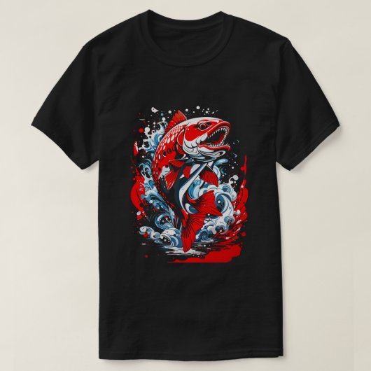 サーモングラフィティイラストレーション Tシャツ (デザイン正面)