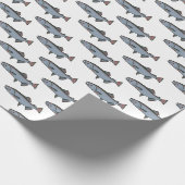 サーモンスイミングパターンPNW魚釣り魚ギフト ラッピングペーパー (角)