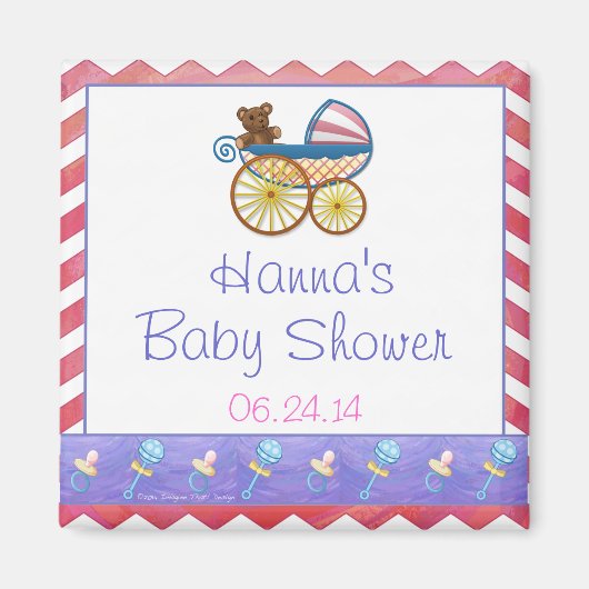 サーモンスワールベビー物 マグネット (正面)