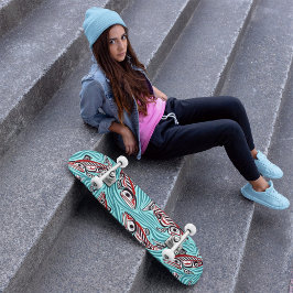 サーモンハイダアートスピリットパシフィックノースウエスト先住民 スケートボード