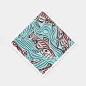 サーモンハイダアートスピリットパシフィックノースウエスト先住民 スタンダードランチョンナプキン (角)