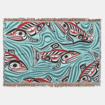 サーモンハイダアートスピリットパシフィックノースウエスト先住民