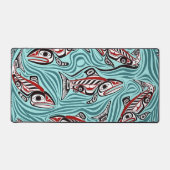 サーモンハイダアートスピリットパシフィックノースウエスト先住民 デスクマット (正面)