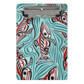 サーモンハイダアートスピリットパシフィックノースウエスト先住民 ミニクリップボード (正面)