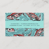 サーモンハイダアートスピリットパシフィックノースウエスト先住民 名刺 (裏面)