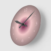 サーモンバラと発光ピンク/クリエイティブ壁時計 ラウンド壁時計 (傾斜)