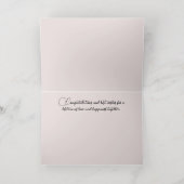 サーモンピンクと金ゴールド結婚フローラ 箔グリーティングカード (内側レイダウン)