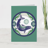 サーモンピンクの挨拶状 カード (正面)