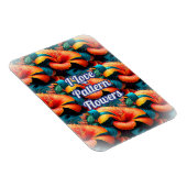 サーモンピンクの花のパターン マグネット (右側)