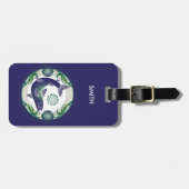 サーモンピンクの荷物のラベル ラゲッジタグ (正面横)