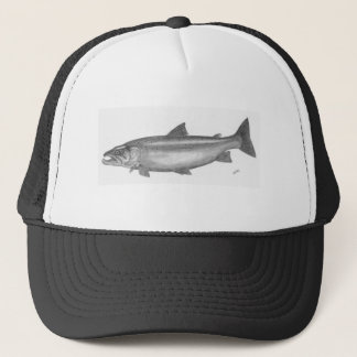 サーモンピンクの魚釣り キャップ