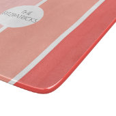 サーモンピンクカラーブロックモダンお尻チャルキュテリー カッティングボード (角)