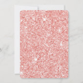 サーモンピンクグリッターブラウンギラフェベビーシャワー 招待状 (裏面)