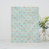 サーモンピンクハートティール（緑がかった色）クリンクルスクラップブック紙 (スタンド正面)