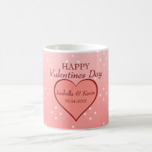 サーモンピンクハートホワイトスター