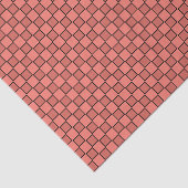 サーモンピンクブラックチェッカーボードパターン 薄葉紙 (詳細)