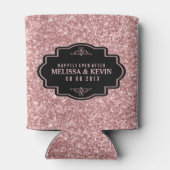 サーモンピンク結婚グリッターテンプレート 缶クーラー (裏面)