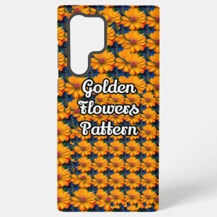 サーモンピンク花柄 SAMSUNG GALAXY S22 ULTRAケース