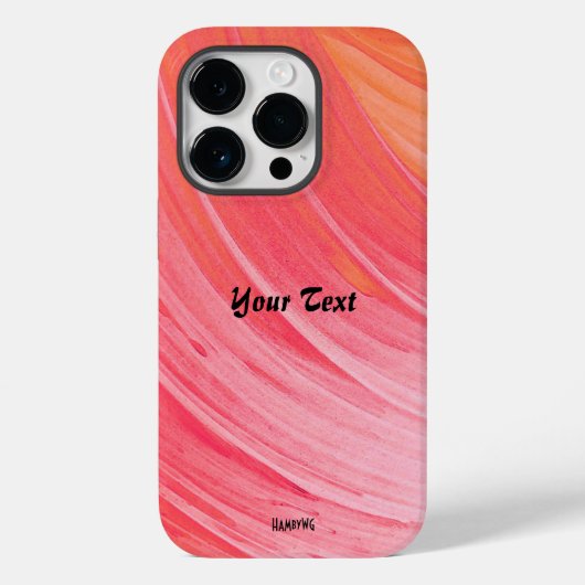 サーモンピンク スワール iPhoneケース HAmbyWG Case-Mate iPhoneケース (裏面)