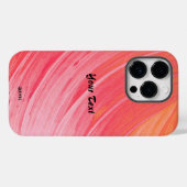 サーモンピンク スワール iPhoneケース HAmbyWG Case-Mate iPhoneケース (裏面 (横))