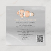 *~*サーモンピーチフィッシュビーチシルバーサンドシーダイニング スクエア名刺 (裏面)