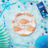 サーモンフィッシュグループ紙プレート ペーパープレート (パーティー)