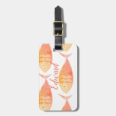 サーモンフィッシュグループ荷物タグ ラゲッジタグ (正面縦)
