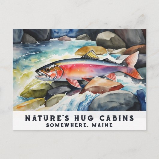 *~*サーモンフィッシュロックAP49アートズメ絵画イン シーズンポストカード (正面)