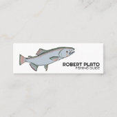 サーモンフィッシュ魚釣りミニマルユニーク自然 スキニー名刺 (正面)