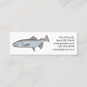 サーモンフィッシュ魚釣りミニマルユニーク自然 スキニー名刺 (裏面)