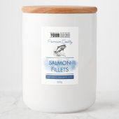 サーモンフィレットロゴ入り魚製品ラベル フードラベル (正面)