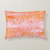 サーモンフェイクレザー、オフホワイト アクセントクッション (正面)